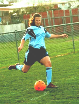 Woman kicking